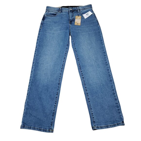 Curve Appeal Denim - Curve Appeal Jeans High Rise Concealed Comfort Waist Straight Blue Size 6 28